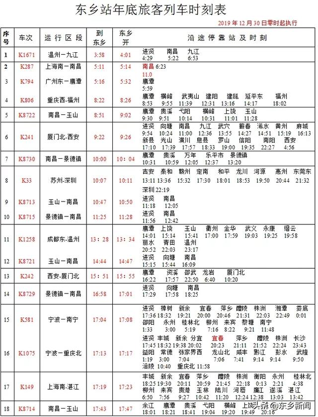 东乡火车站最新时刻表全面解析